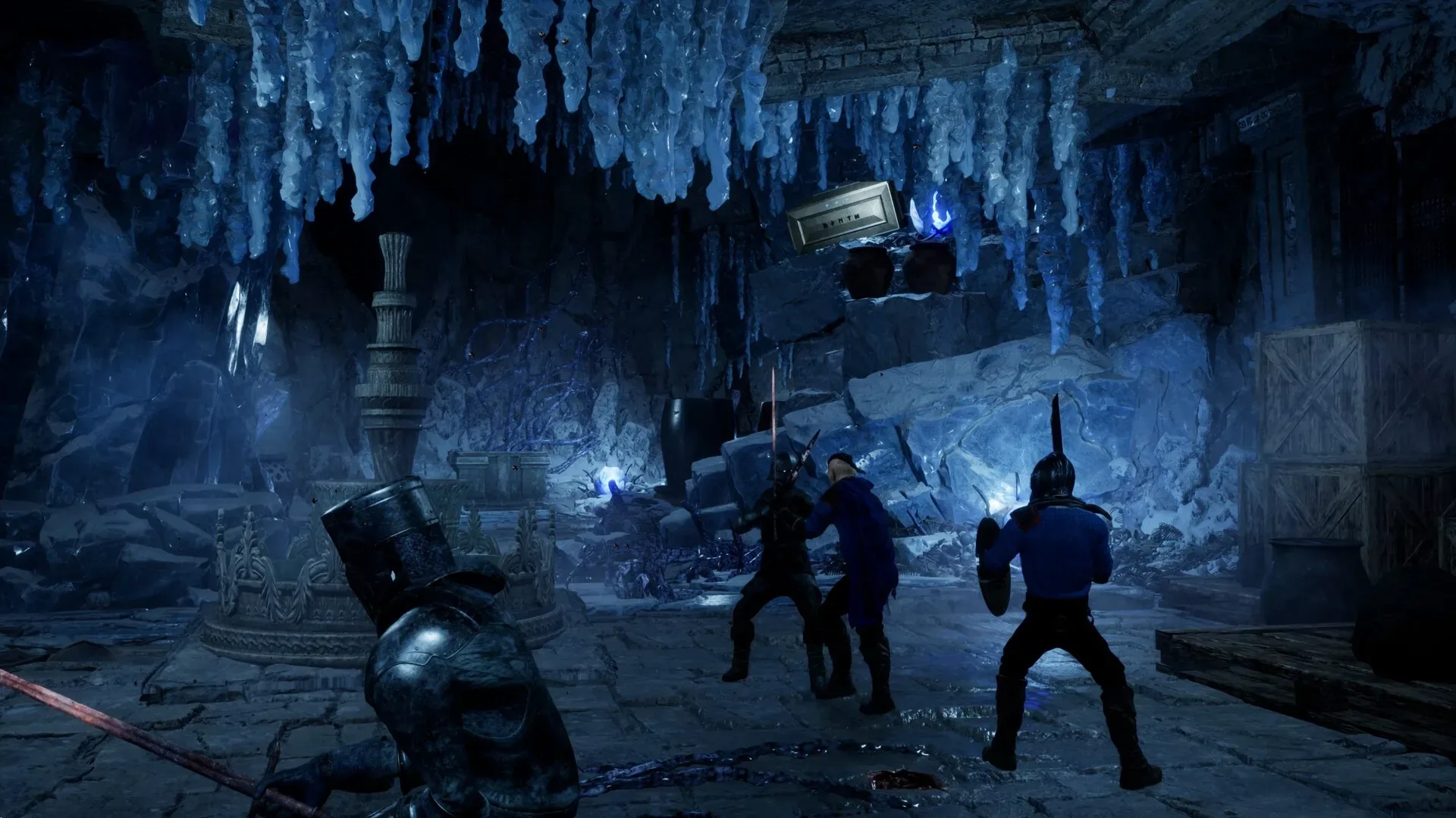 Swordeye promotional artwork showing its fantasy melee extraction setting