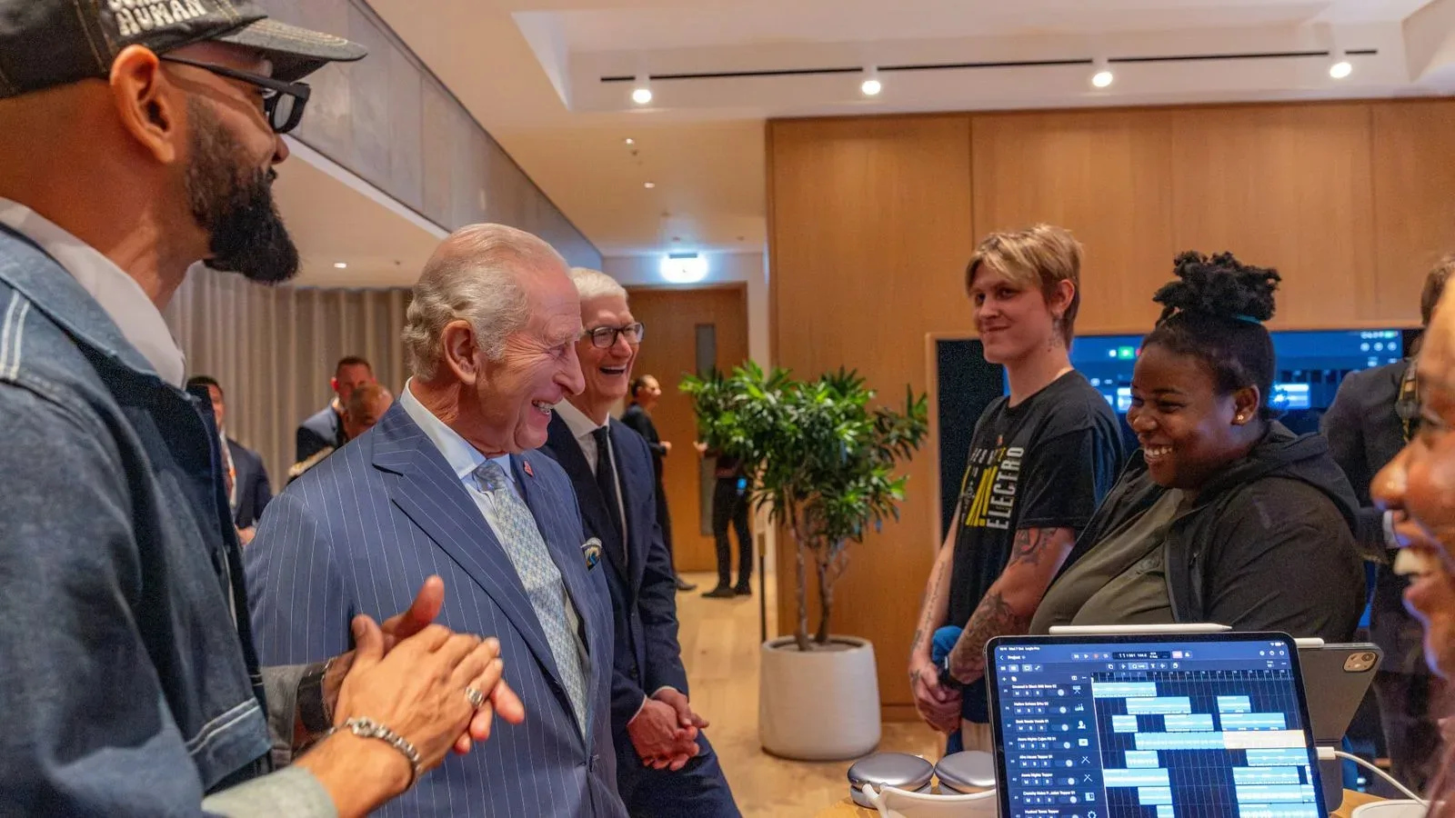 Apple x King’s Trust Creative Labs workshop attendees at Apple Music Hall in London