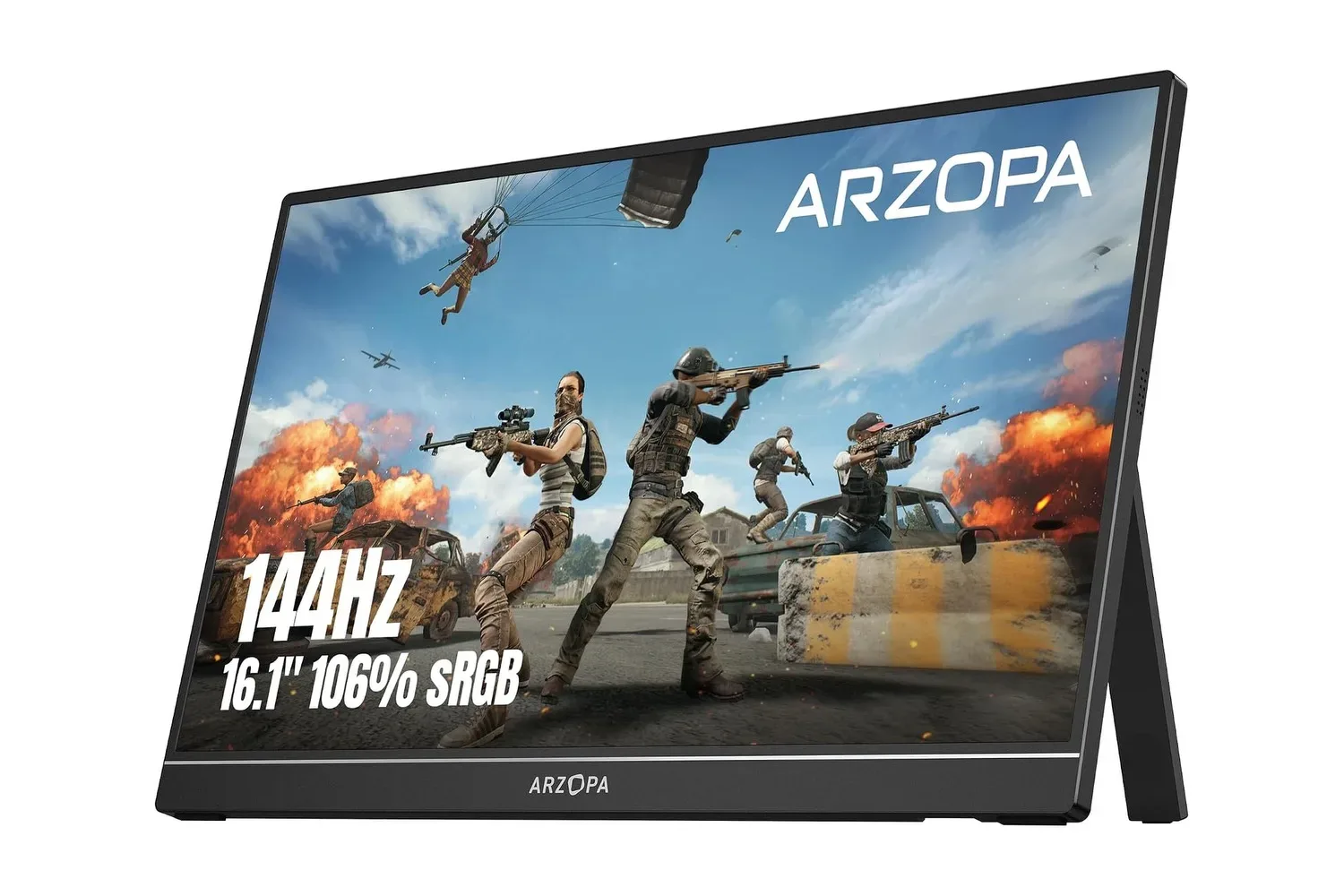 ARZOPA Z1FC 16.1-inch portable gaming monitor with integrated kickstand