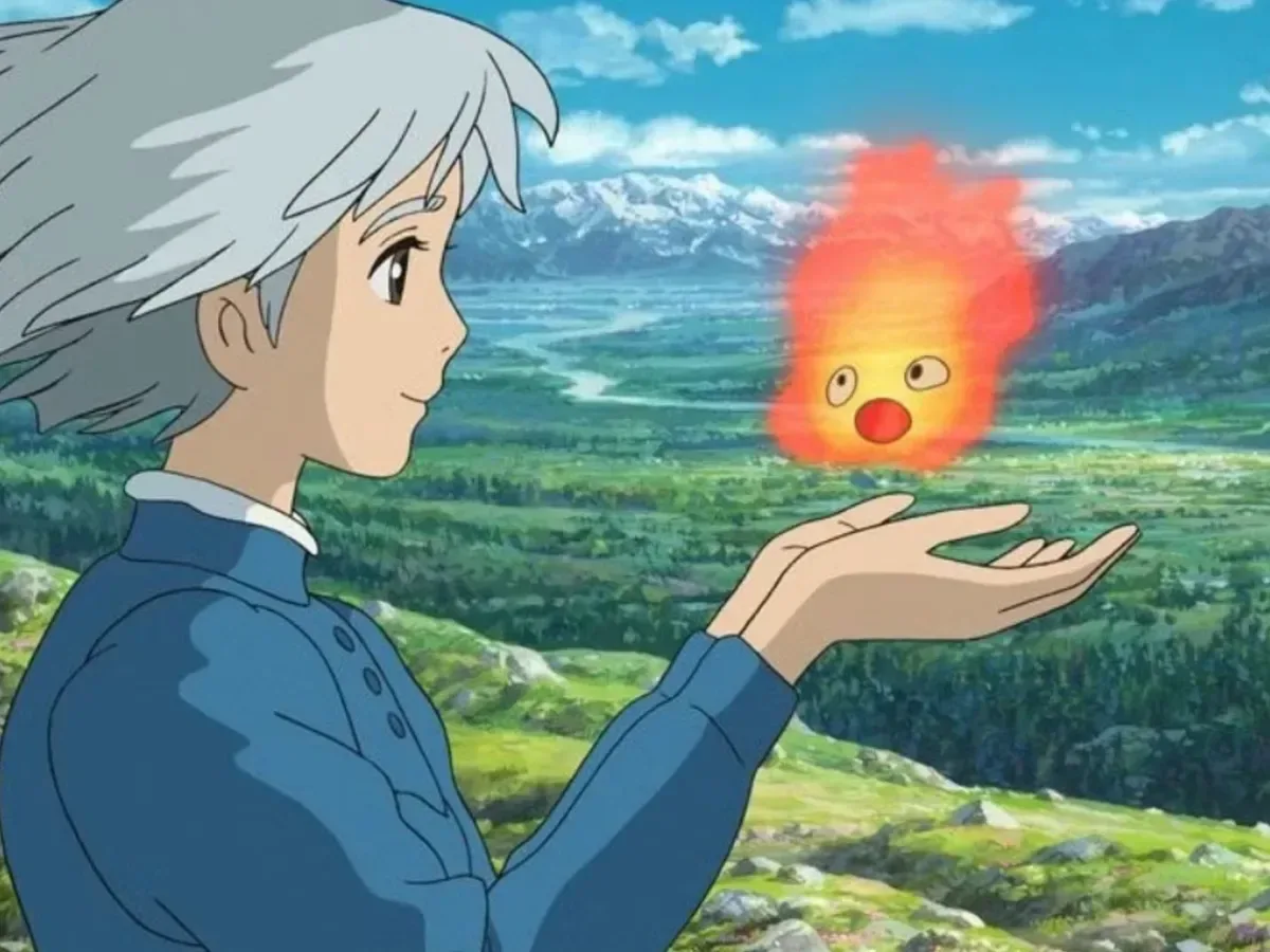 Calcifer’s Yule Log virtual fireplace scene on HBO Max