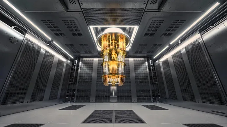 A quantum computer in an empty room.