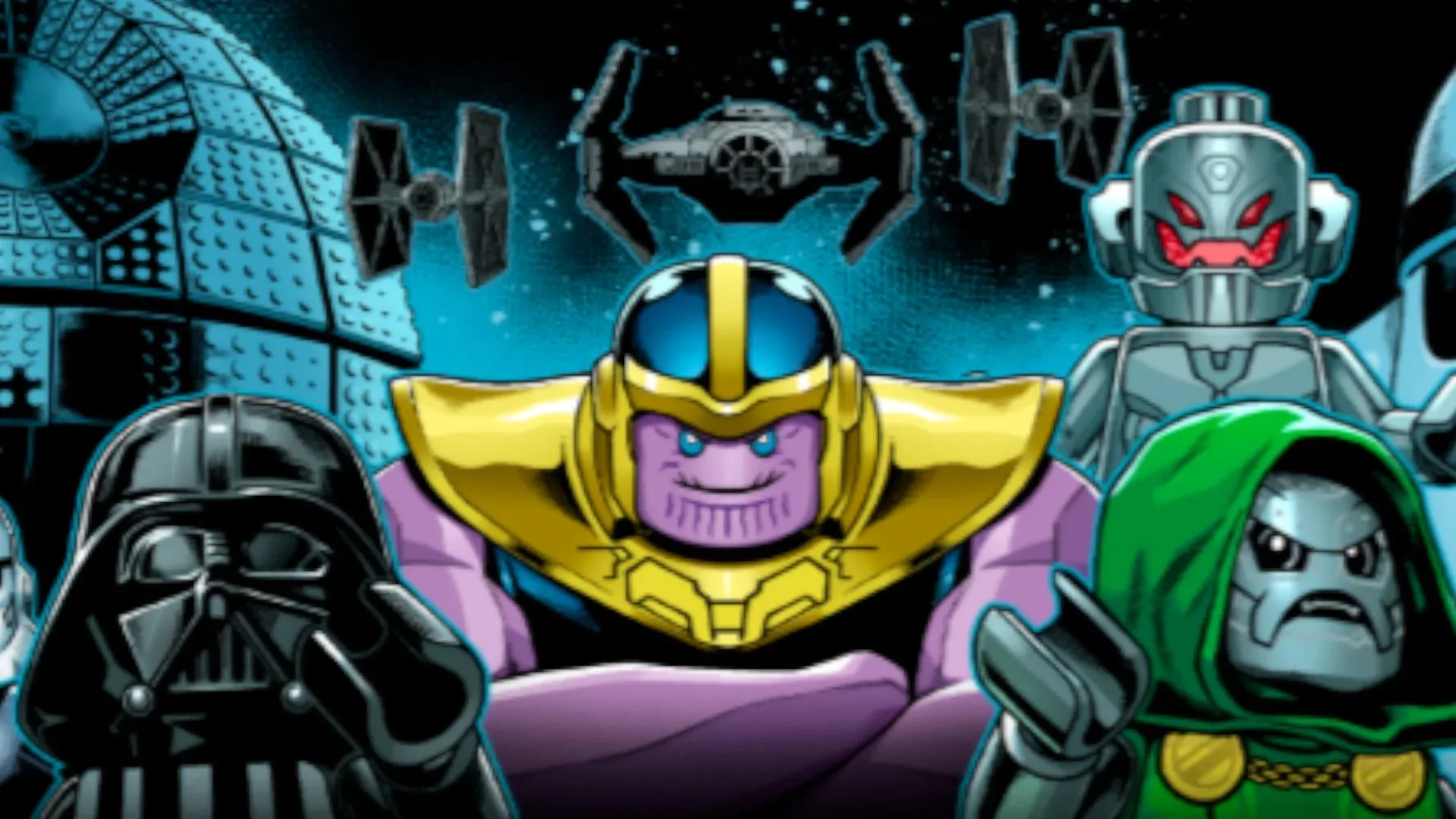 LEGO Hope Assembles challenge artwork combining Marvel and Star Wars themes