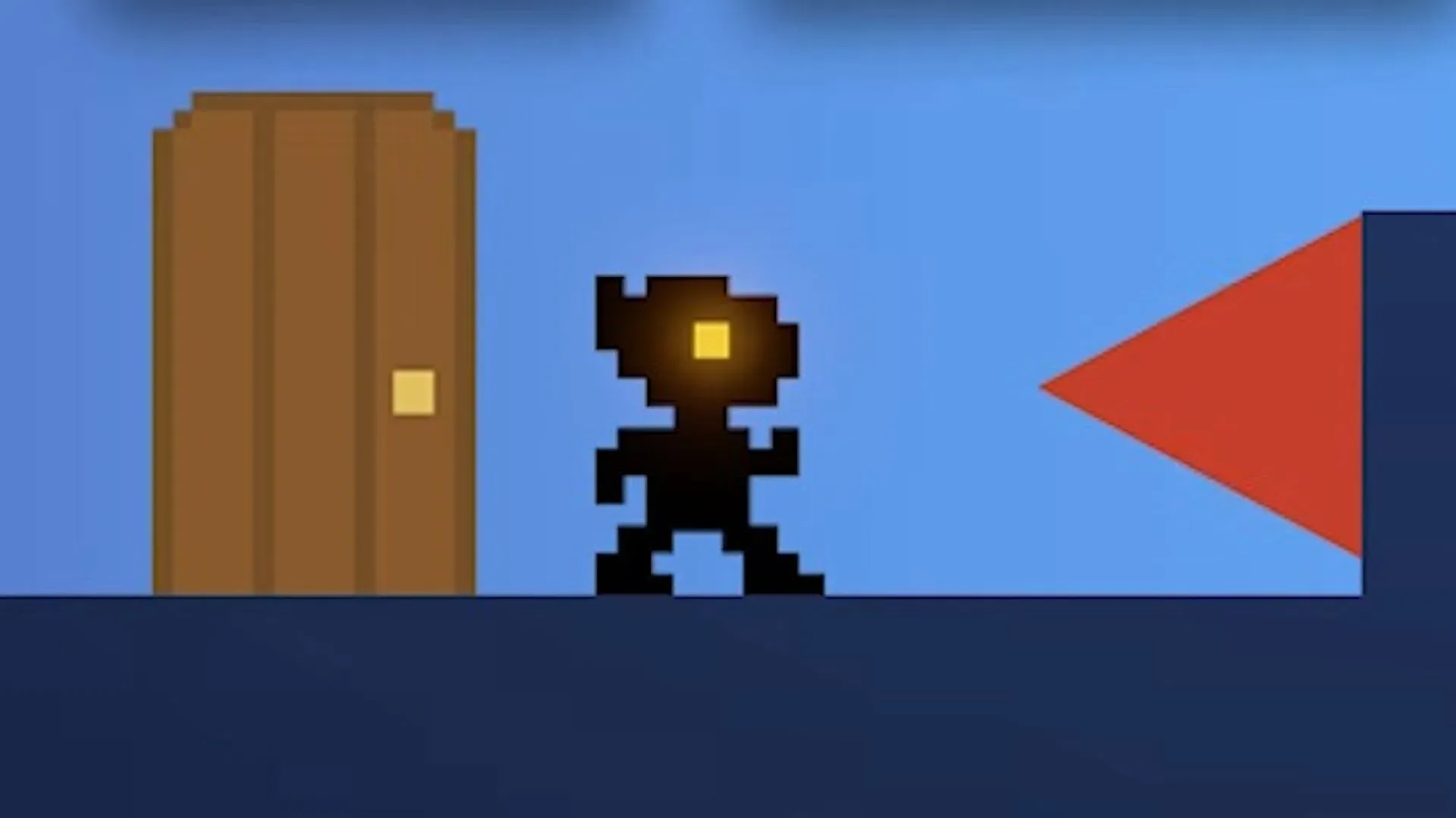 Jono’s shared pixel-art platforming run with a queue, chat overlay and room progress