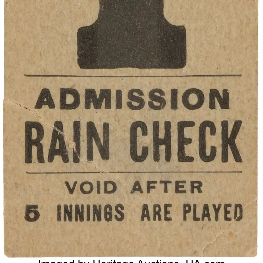 Vintage baseball ticket from the first World Series game
