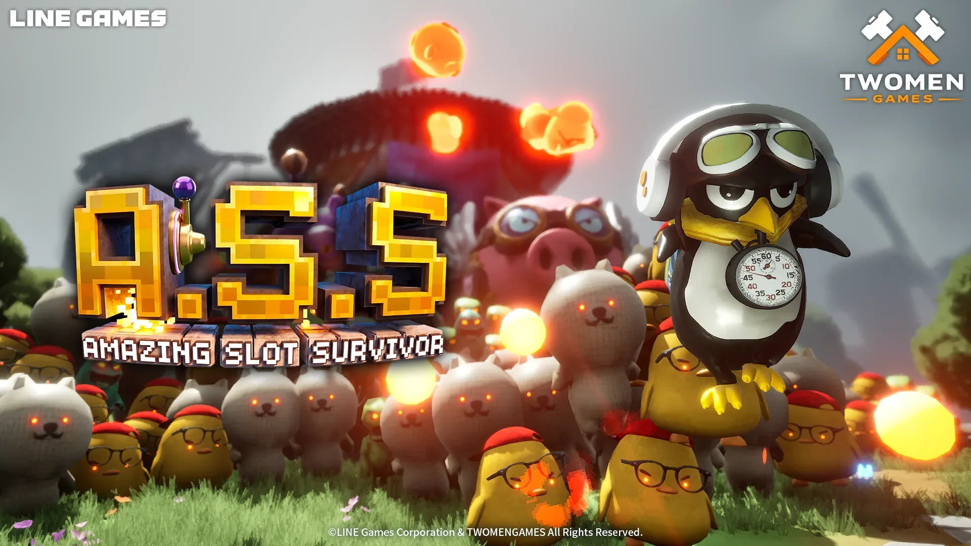 Amazing Slot Survivor bullet-heaven action-roguelike gameplay promotional image