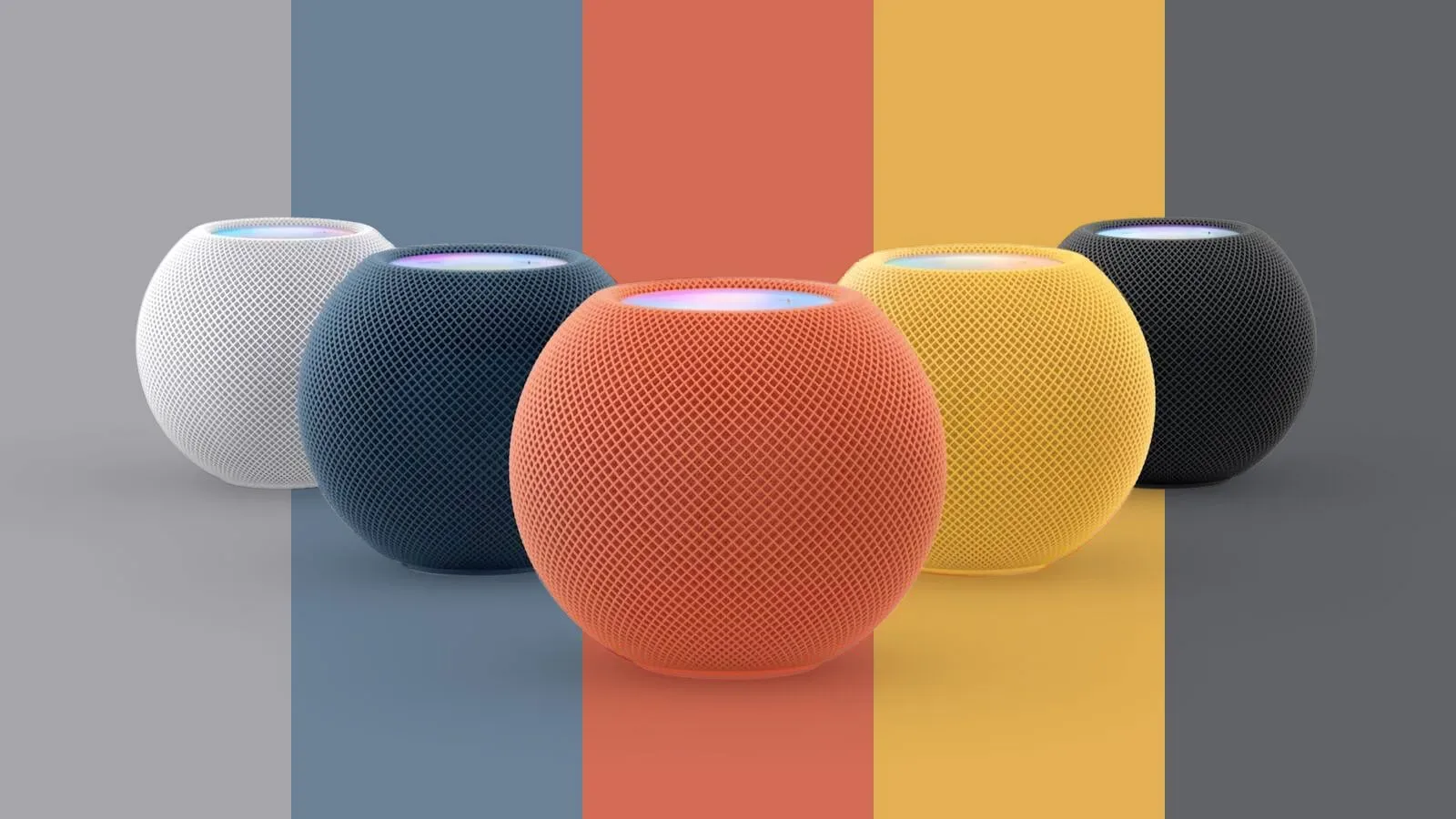 HomePod mini color options shown with varying delivery estimates