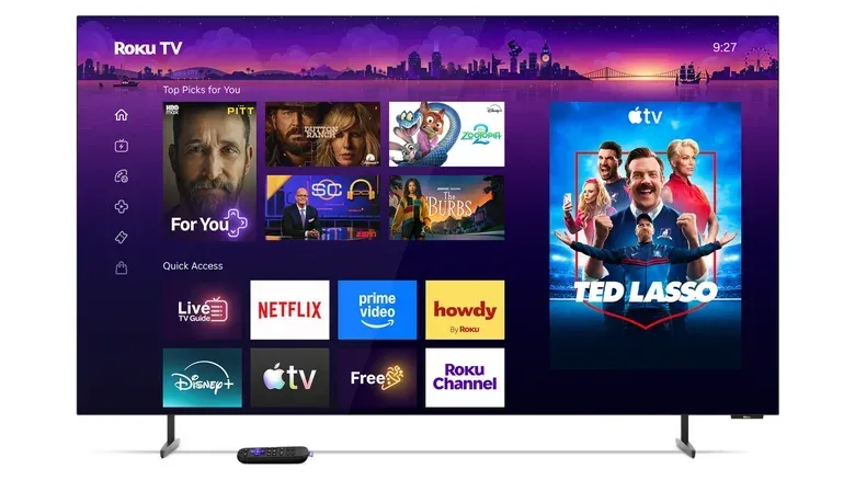 Roku Pro Series LX OLED TV and rechargeable hands-free voice remote