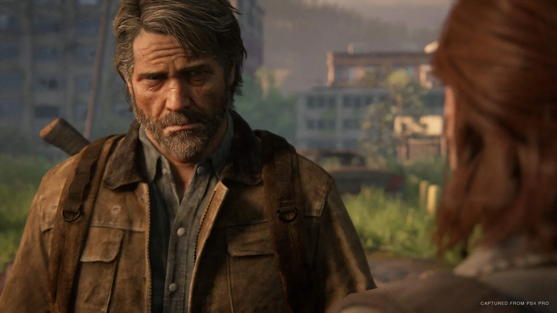 Joel and Ellie speak during the final flashback scene in The Last of Us Part II