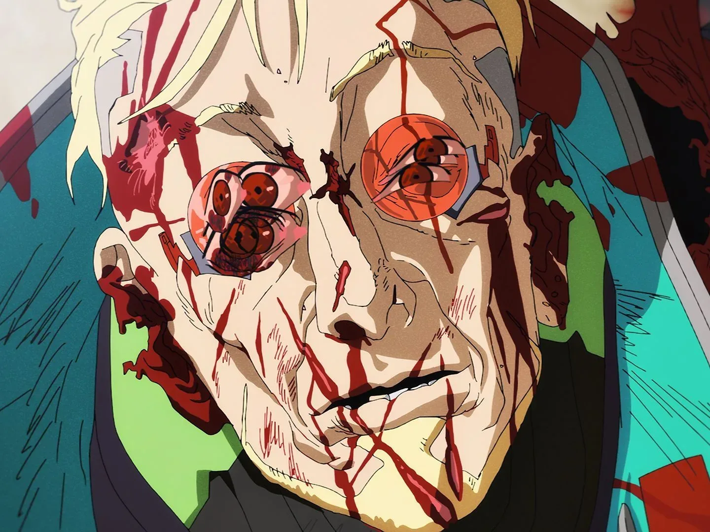 A bloodied Weak Kingsley in Cyberpunk: Edgerunners season 2