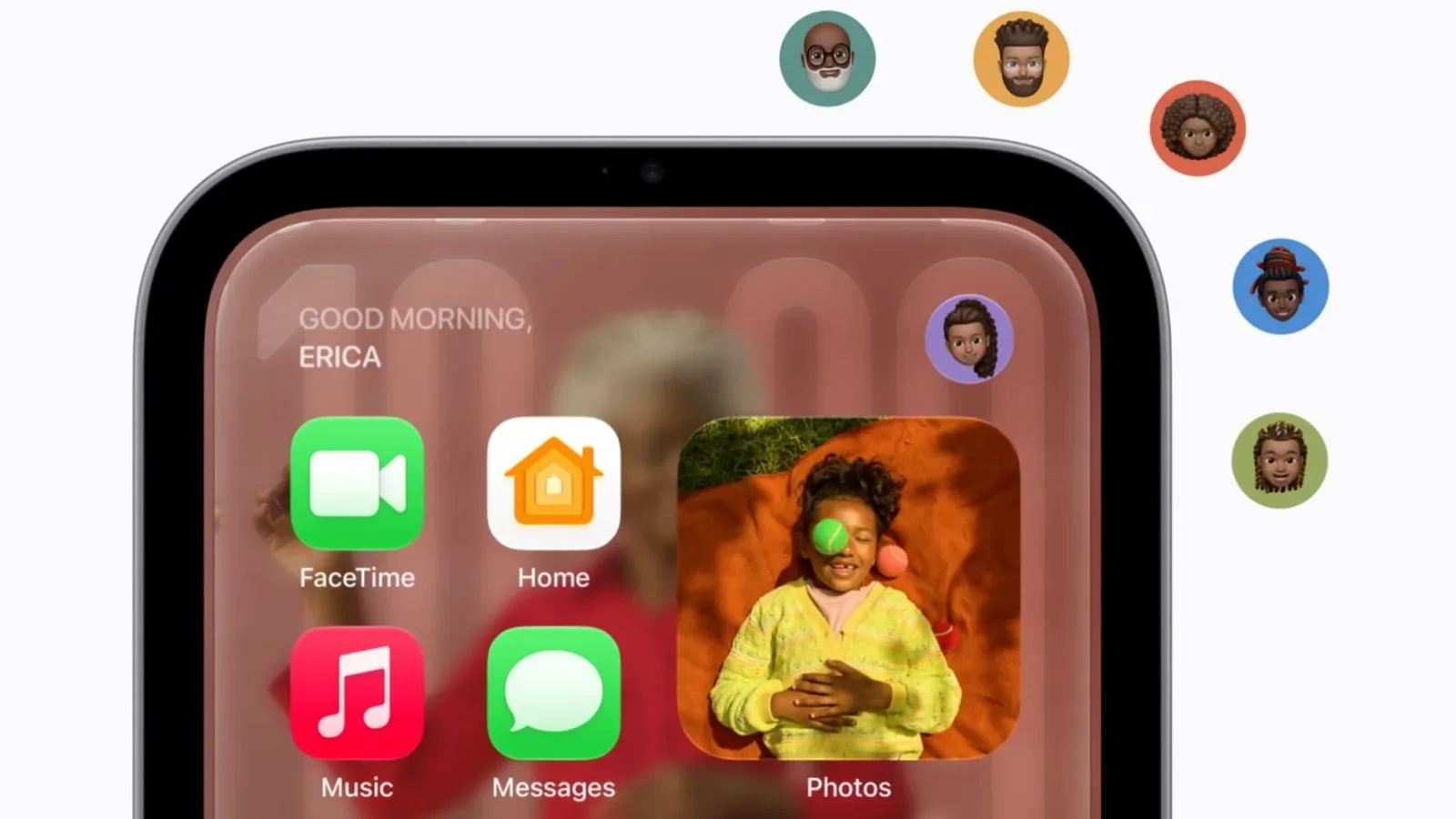 Apple HomeView showing supported apps in a shared household space