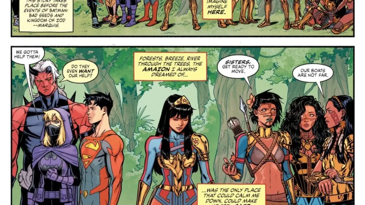 New Titans #40 cover featuring the Titans and an ancient jaguar spirit