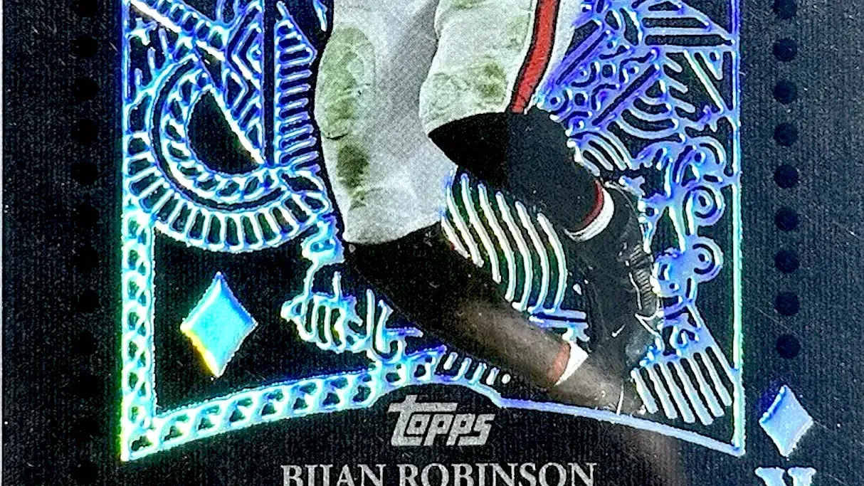 Jahmyr Gibbs and Bijan Robinson football card market comparison