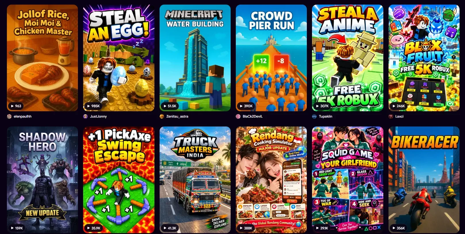 Astrocade’s vertical feed of AI-generated interactive playables