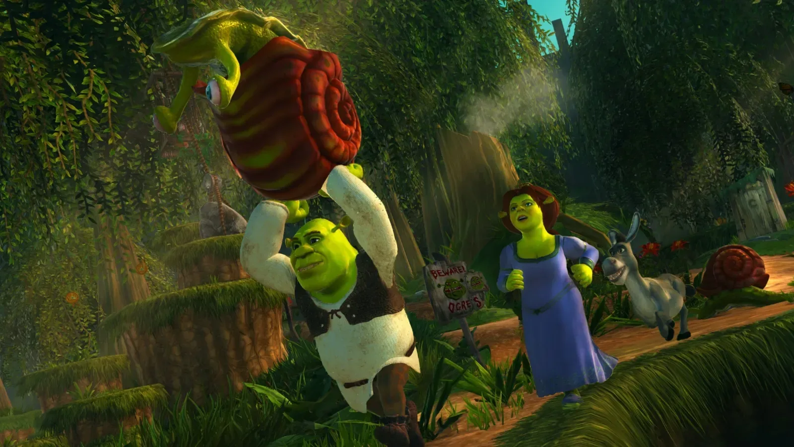 Shrek, Donkey and Fiona in Shrek 2 Remastered