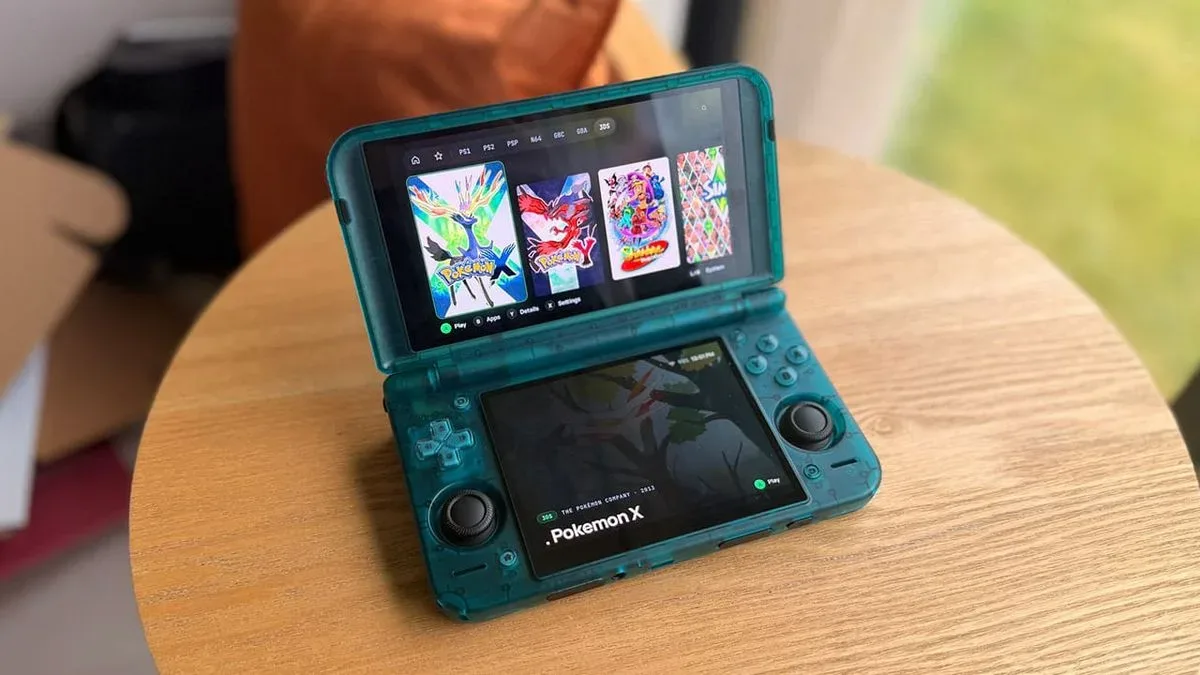 Blip Android frontend showing a dual-screen gaming library layout