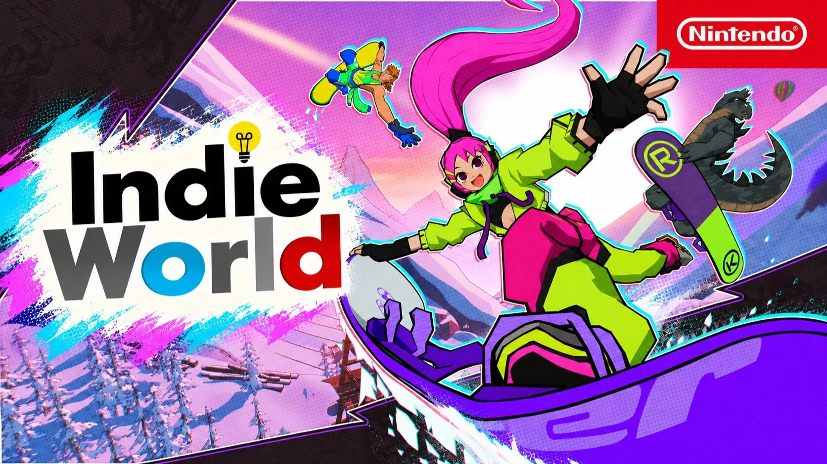 HYPERyuki: Snowboard Syndicate rider performing an arcade-style snowboard trick