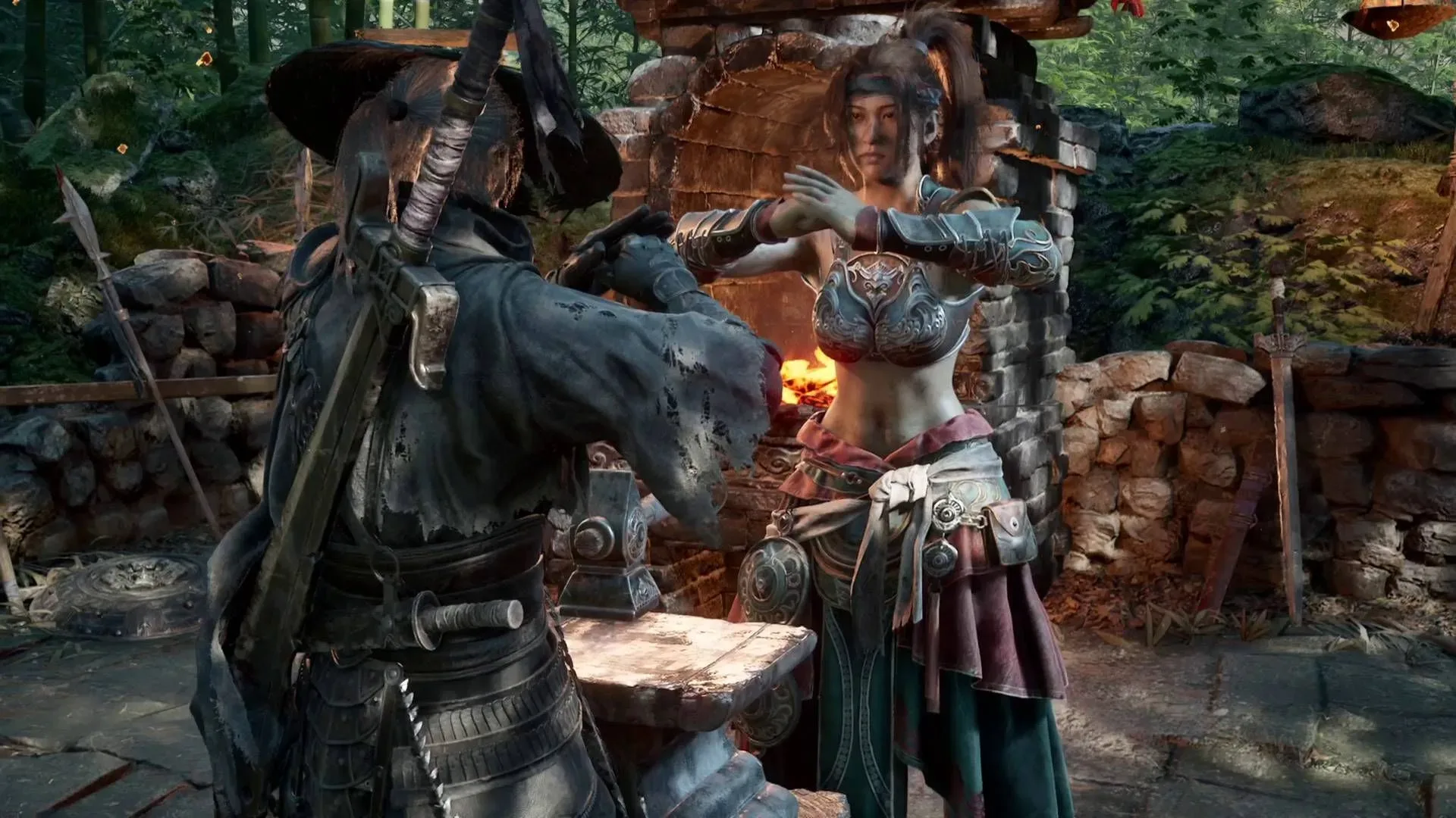 Phantom Blade Zero Soul and Forge saluting