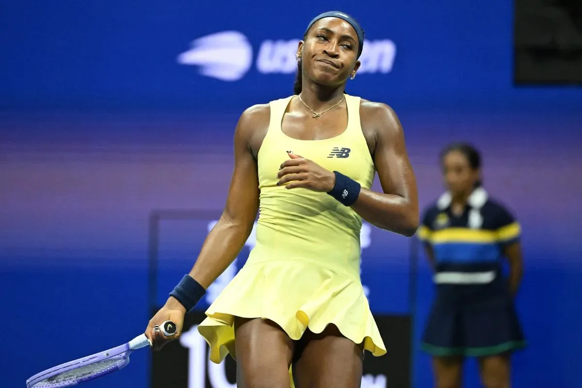 Coco Gauff during a tennis match