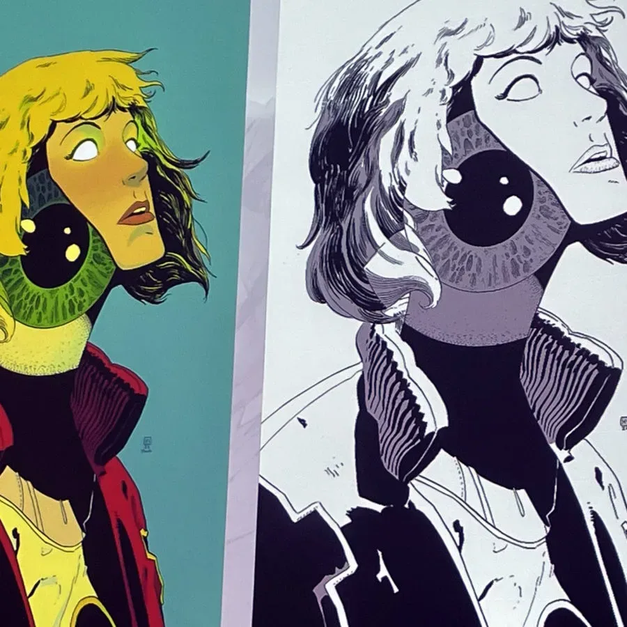 Colored Legion of Super-Heroes #3 interior art showing the series' futuristic setting
