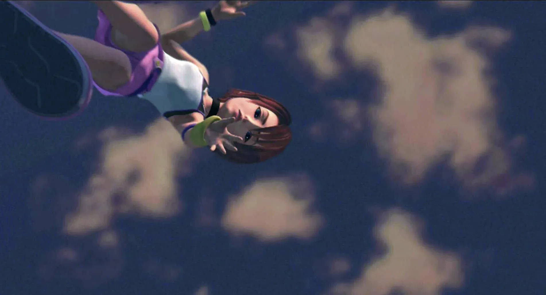 Sora, Riku, and Kairi stand on Destiny Islands in Kingdom Hearts