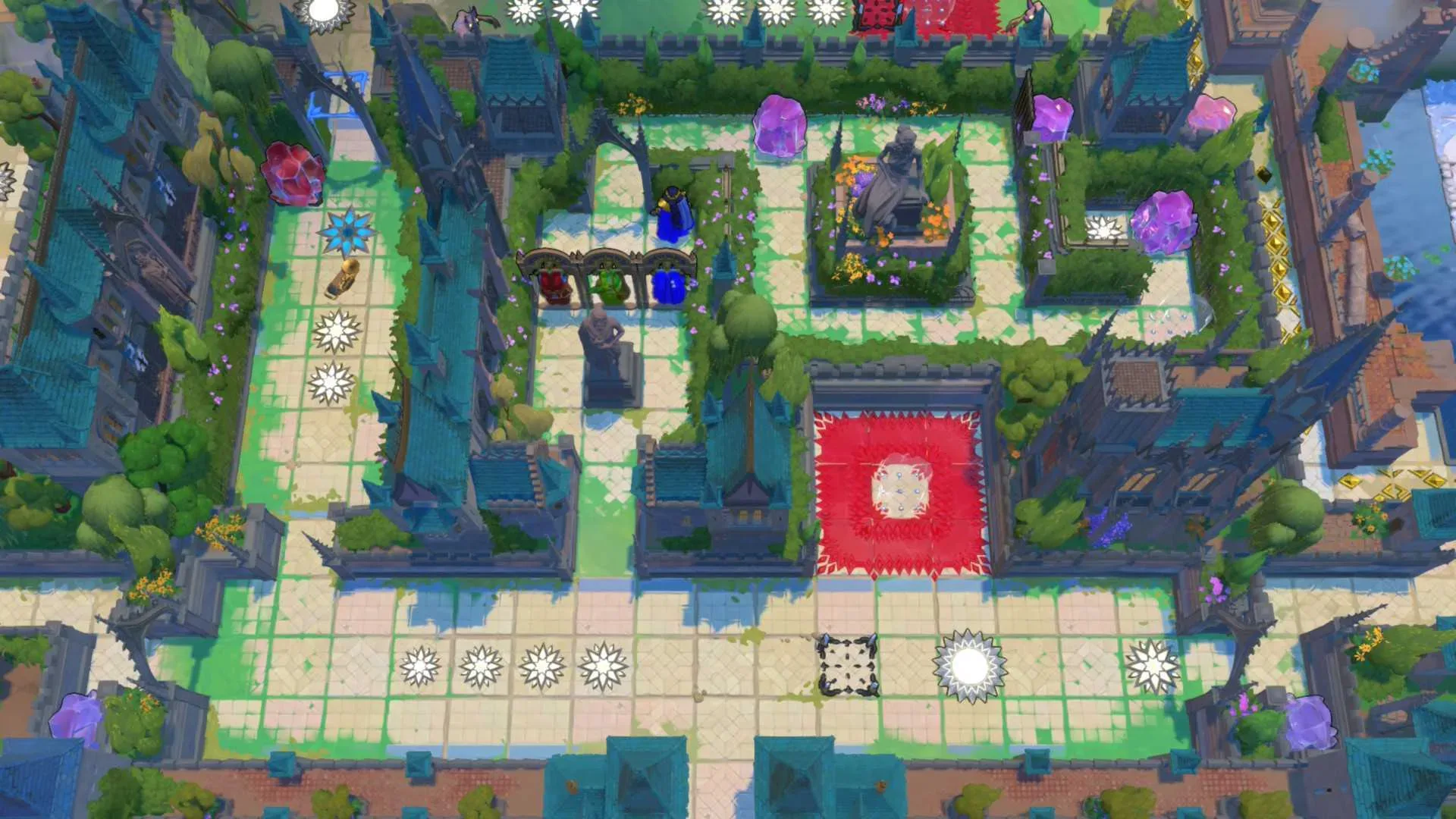 A block-pushing puzzle area in Order of the Sinking Star