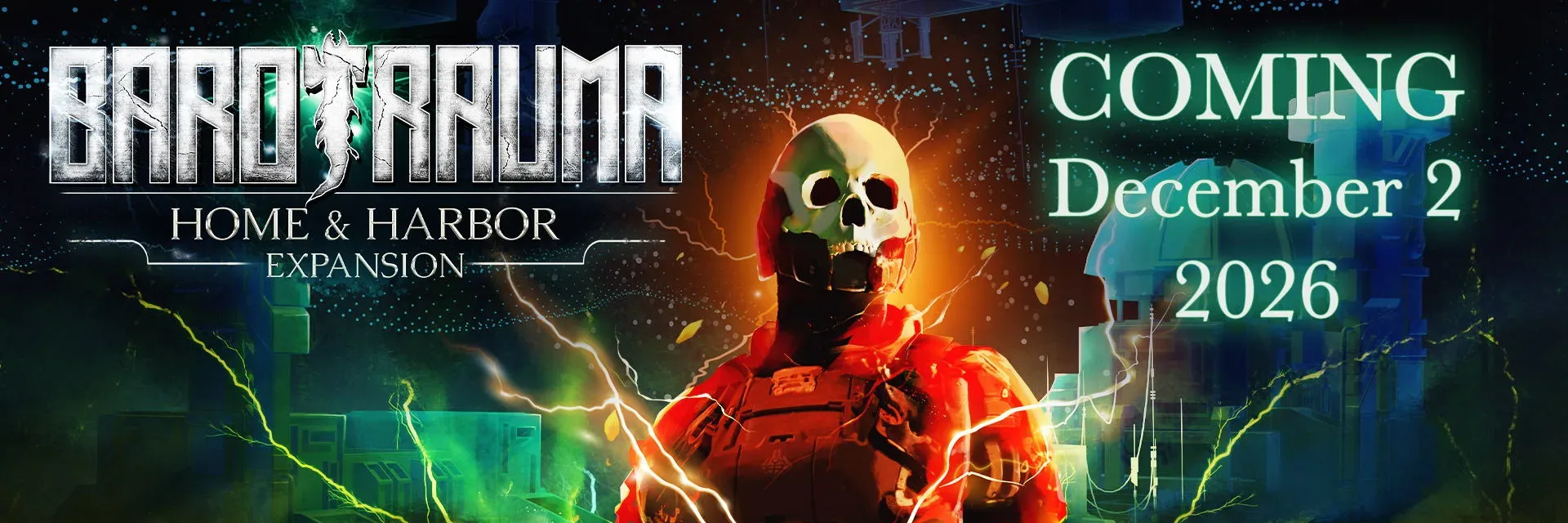 Barotrauma Home & Harbor Expansion artwork showing the new Outpost-focused content