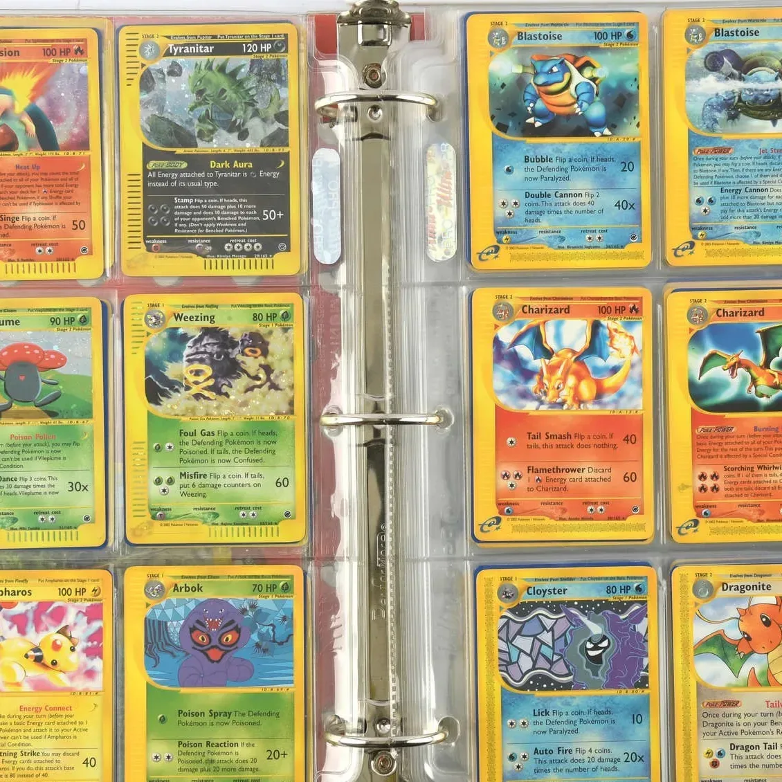 Binders of pristine Pokémon trading cards from the £1.56 million auction collection