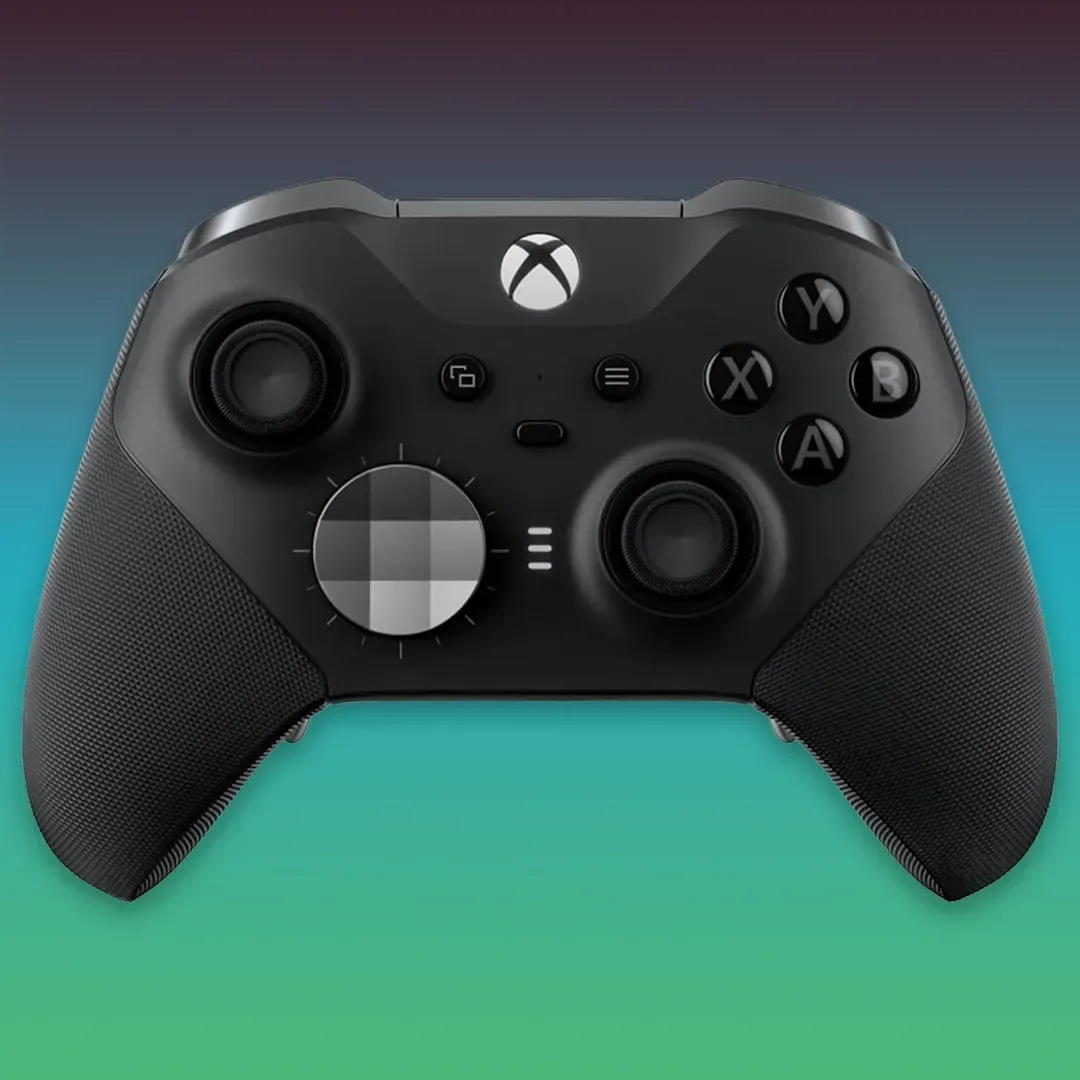 Xbox Elite controller with interchangeable thumbsticks and rear paddles
