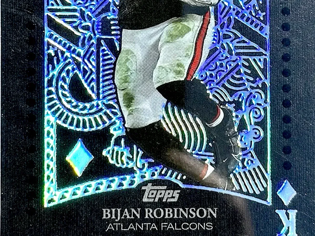 PSA 10 football card with premium rookie insert design