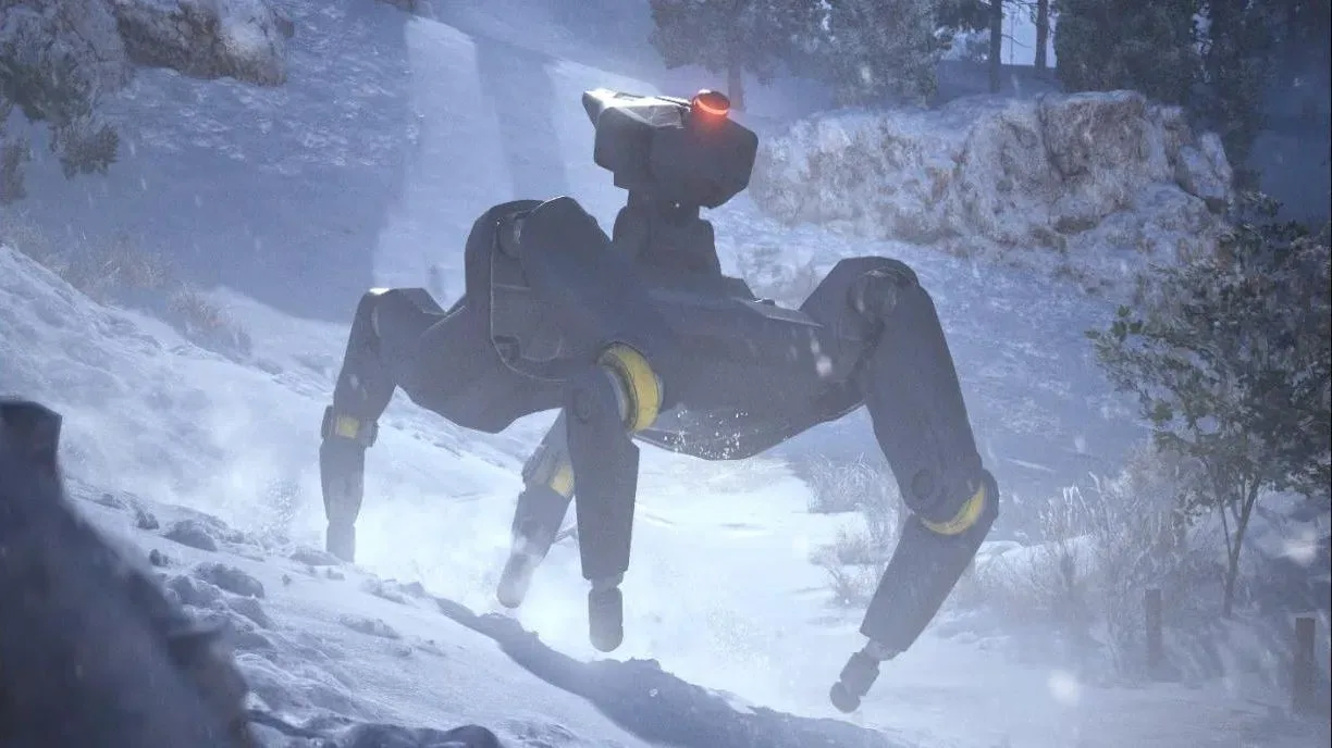 Arc Raiders Bully showing yellow-marked leg-joint weak points
