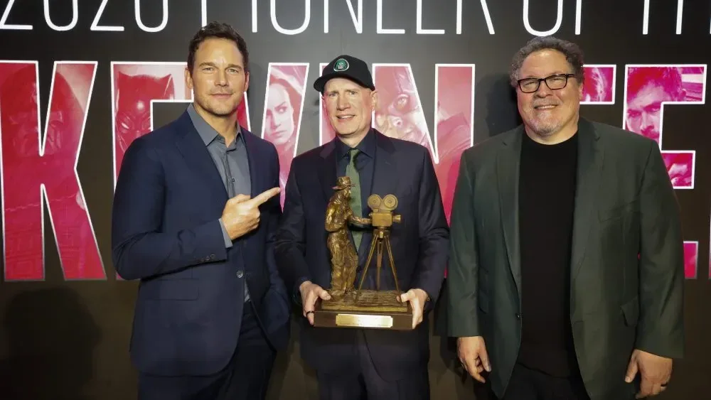 Kevin Feige at a film industry tribute event