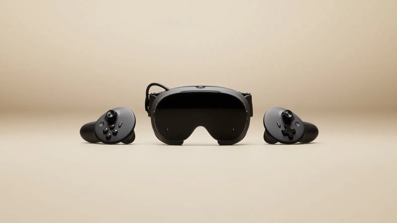 Steam Frame VR headset shown with head strap and face cushion components