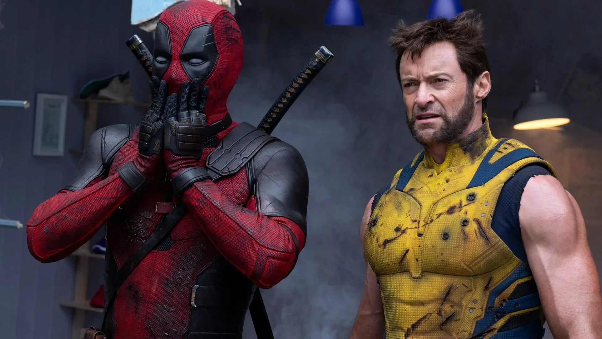 Ryan Reynolds as Deadpool and Hugh Jackman as Wolverine in Deadpool & Wolverine