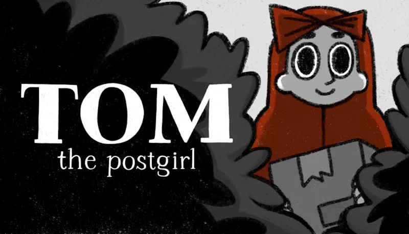 Tom the Postgirl explores a hand-drawn village during her delivery route