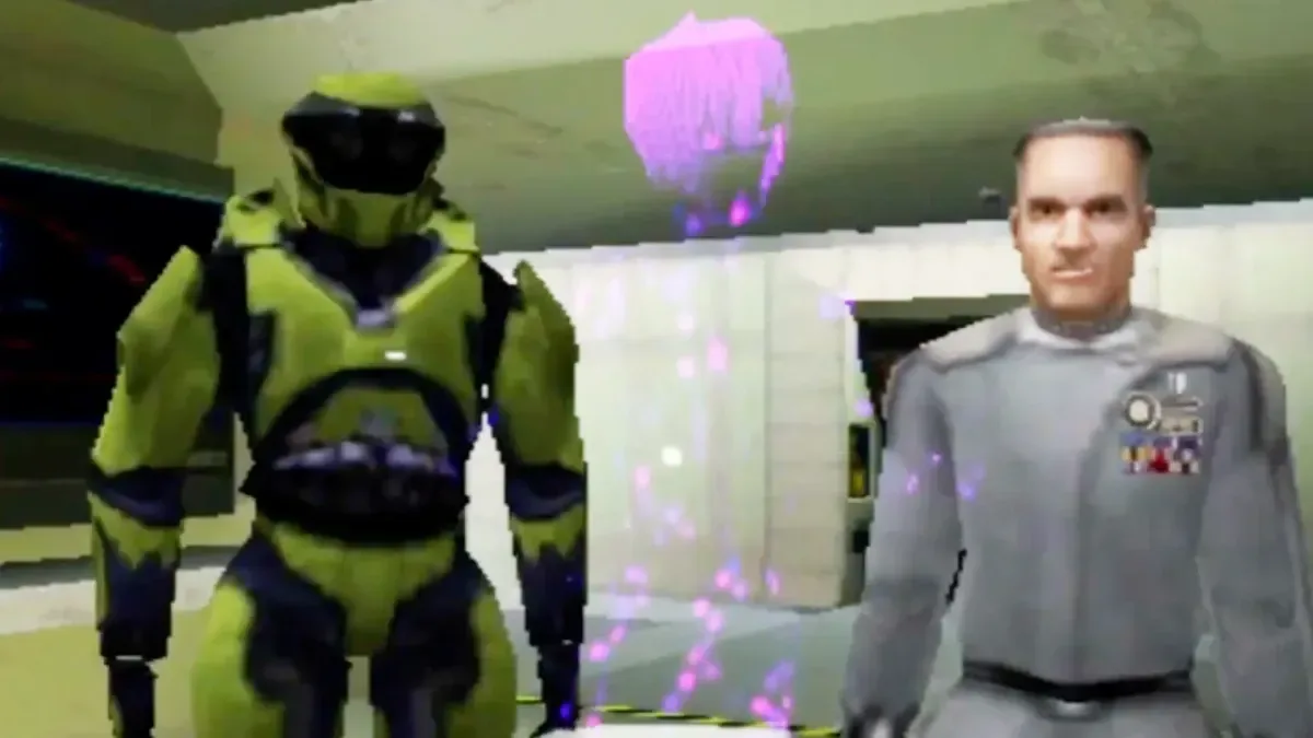 Halo: Combat Evolved running in an early experimental build on SEGA Dreamcast hardware