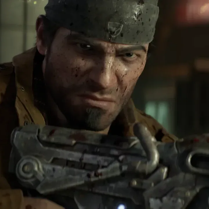 Gears of War: E-Day promotional artwork with Xbox and PC availability messaging
