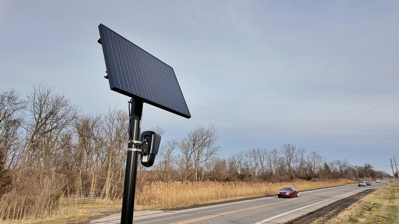MapQuest map interface displaying a layer for known outdoor surveillance cameras and license plate readers