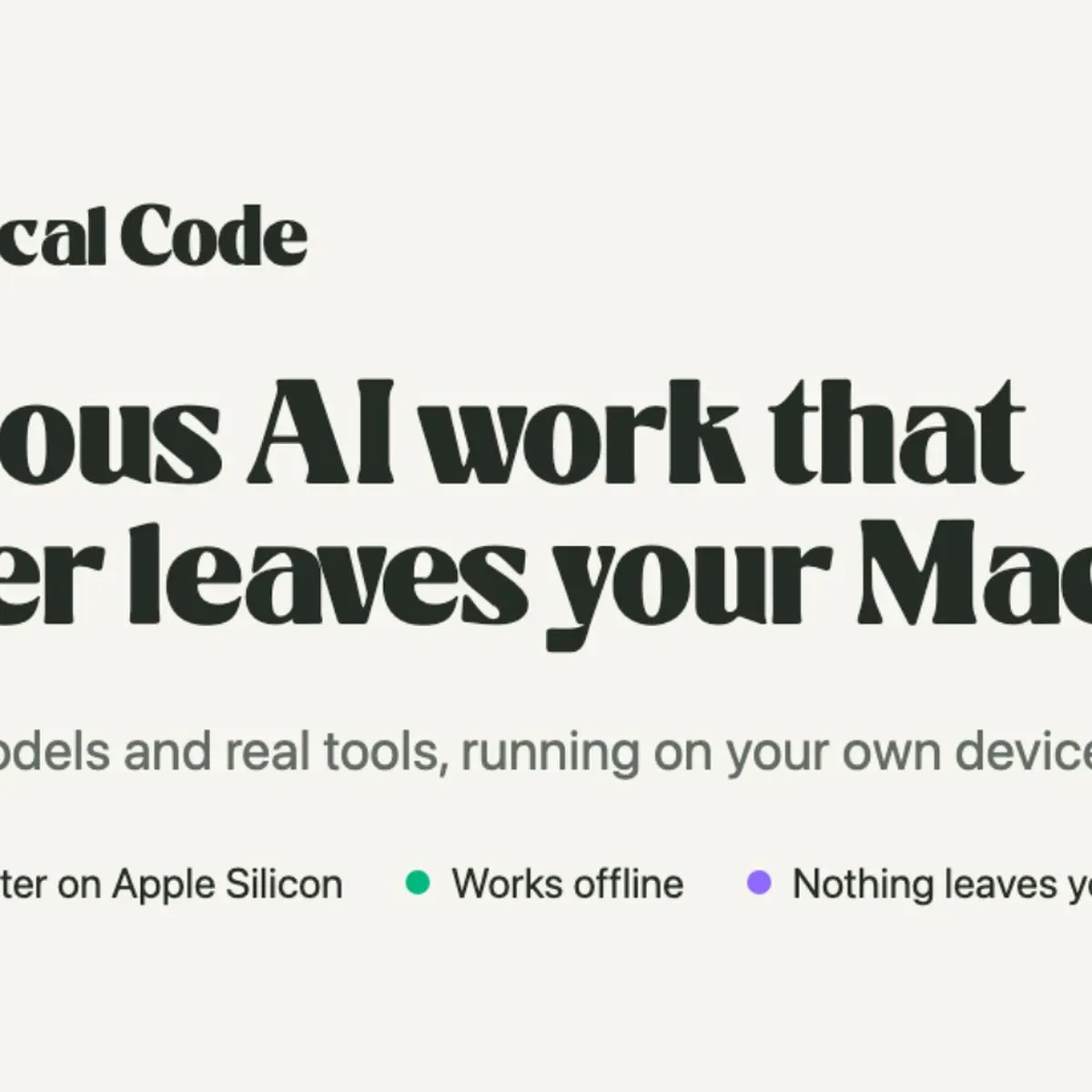 Local Code Brings Free, On-Mac AI Workflows to Mac Users With Qwen and DeepSeek Models