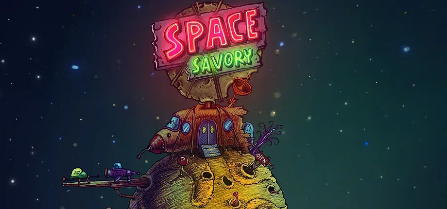 Space Savory PC Steam release promotional artwork from DelusionArt Studio