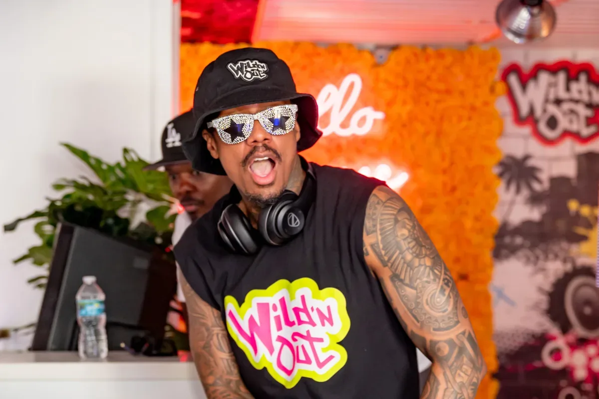 Bre Tiesi and Nick Cannon at a public event