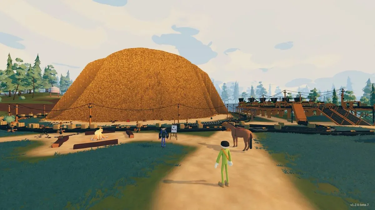 Needle In A Haystack screenshot showing a giant pile of hay