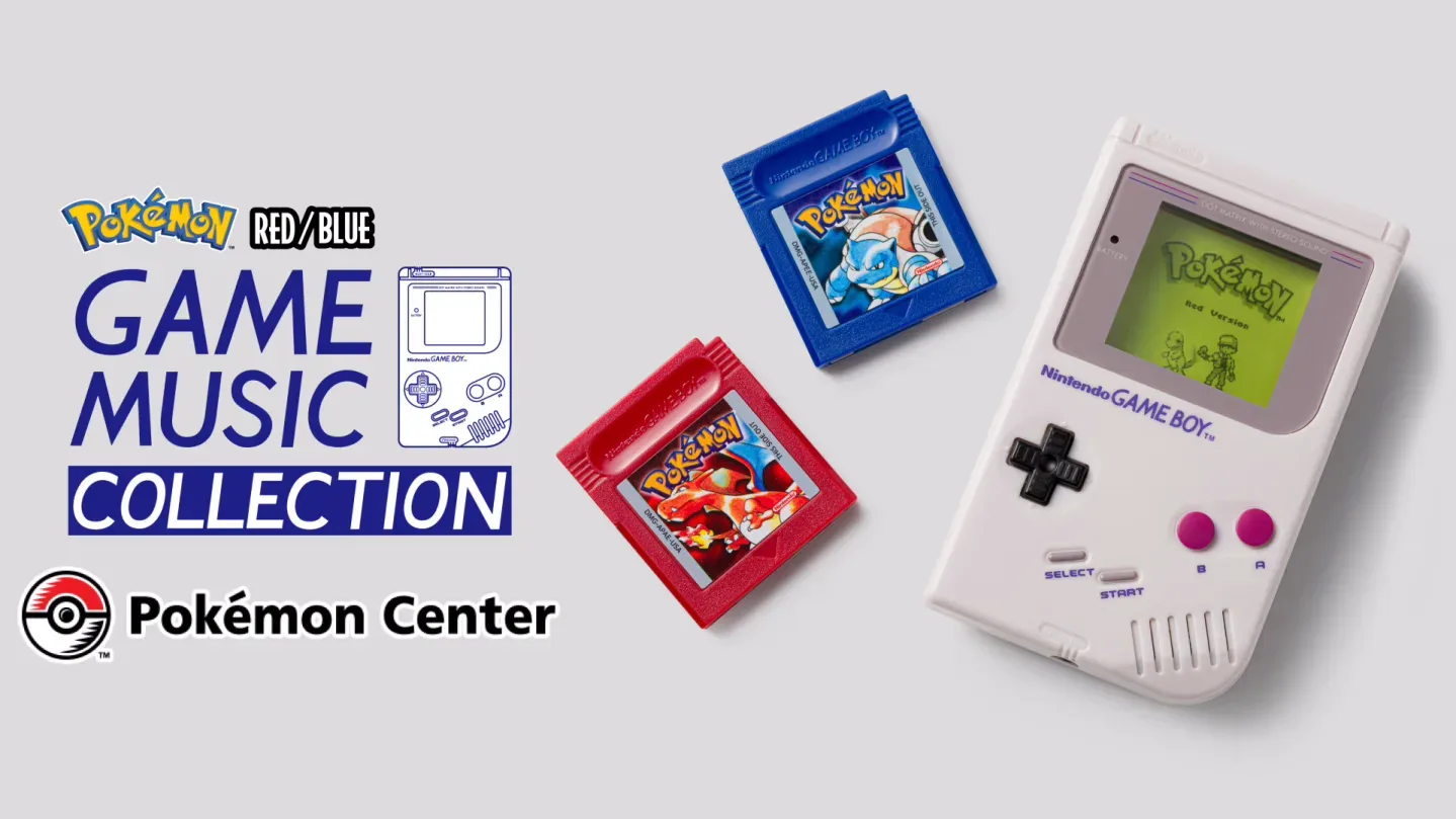Pokémon Red and Pokémon Blue Game Music Collection Game Boy Jukebox with its cartridge set