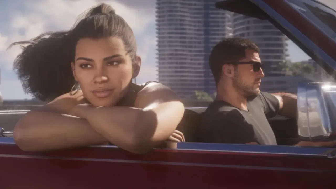 Jason shown with a dog during a helicopter sequence in GTA 6