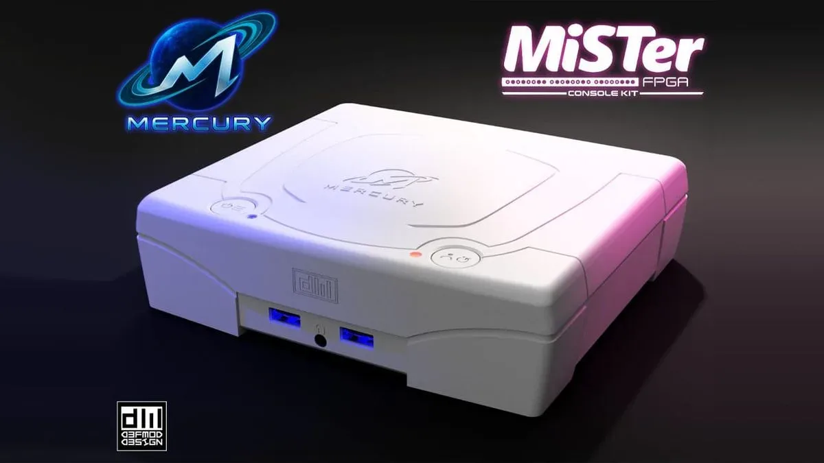Df3mod Mercury MiSTer FPGA kit with Sega Saturn-inspired design
