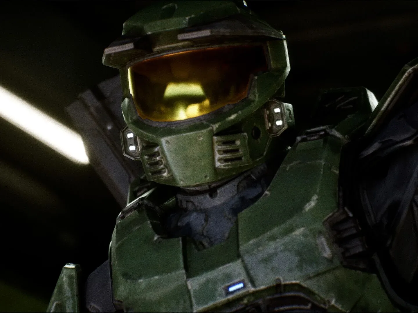 Master Chief kitted out in his signature green armor in Halo: Campaign Evolved