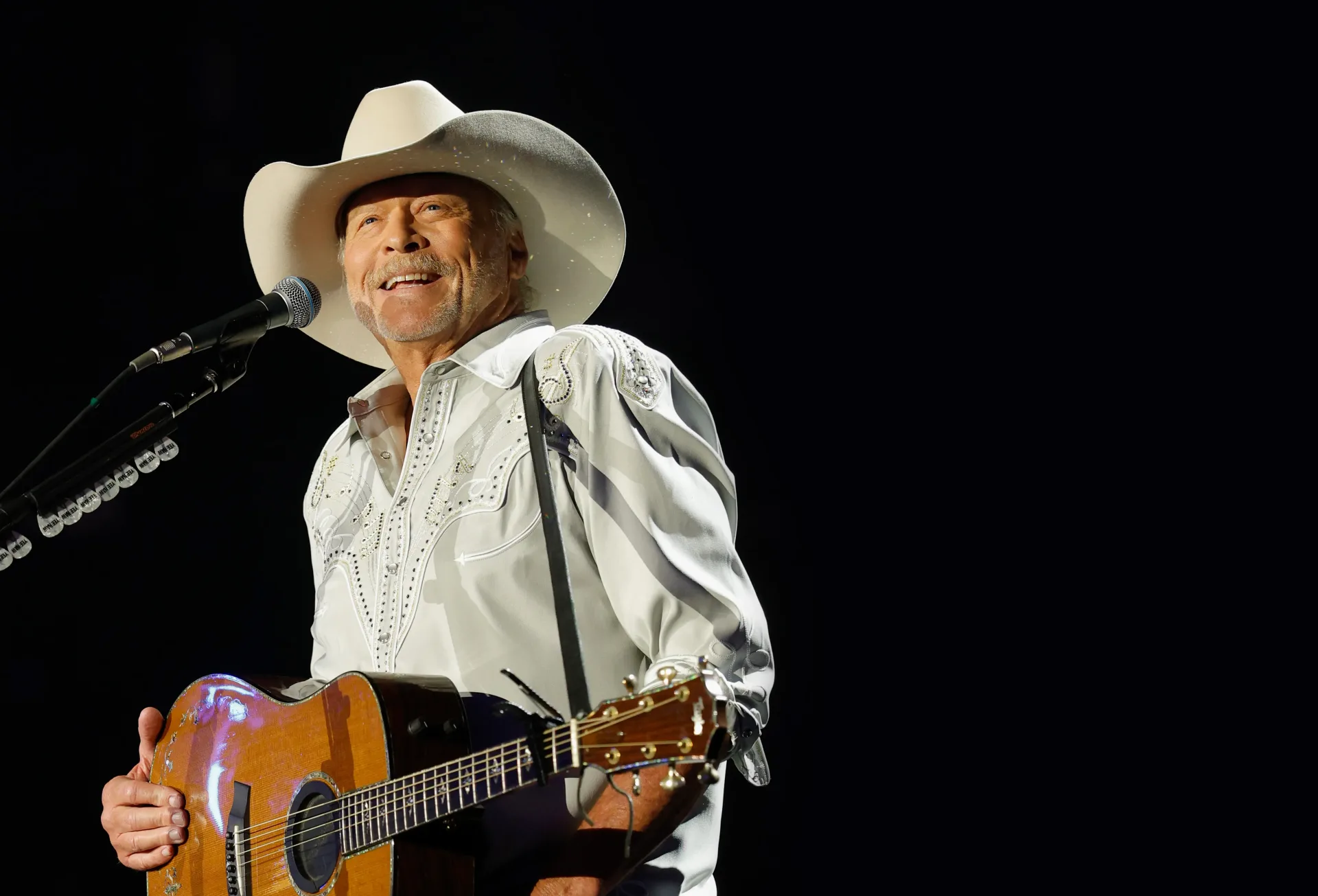 Alan Jackson performing during his farewell concert at Nissan Stadium in Nashville
