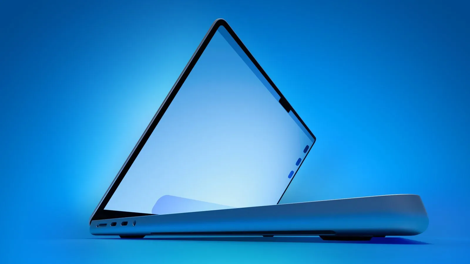 Concept of a thin MacBook Pro with an OLED touchscreen display