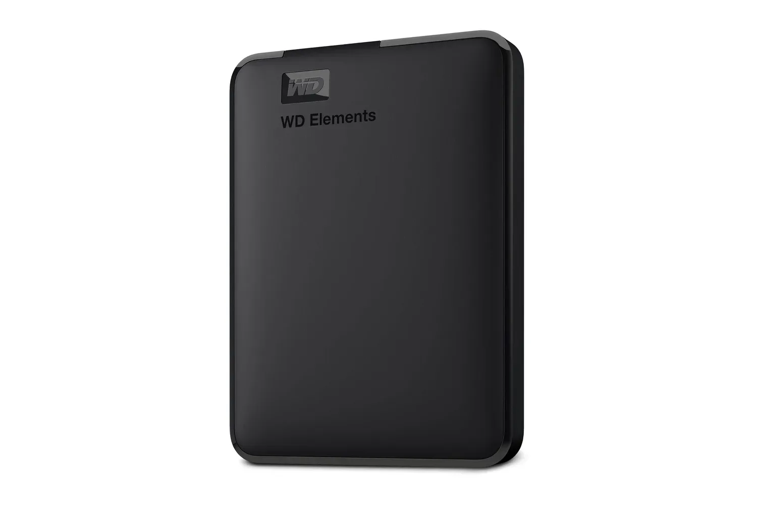 WD 2TB Elements Portable External Hard Drive connected to a laptop by USB cable