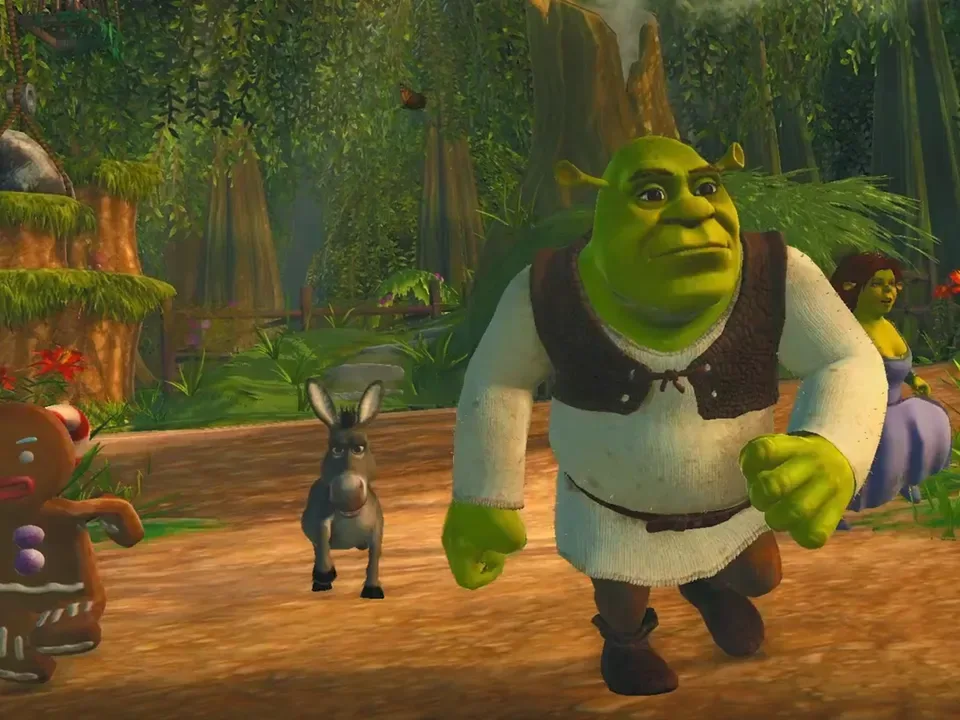 Shrek 2 Remastered trailer parodying a Vice City-inspired Grand Theft Auto style