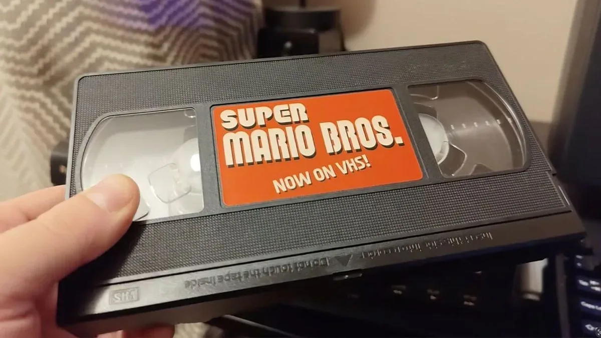 A Super Mario Bros.-inspired interactive VHS demo using a prerecorded looping background